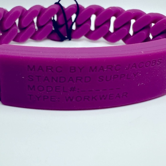 Marc by Marc Jacobs Purple Braided Silicone Bracelet NWT - Picture 6 of 6